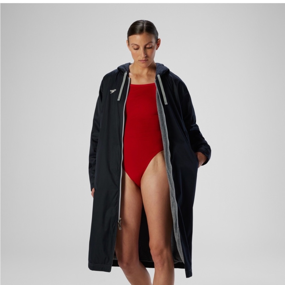 Speedo Black swim team parka